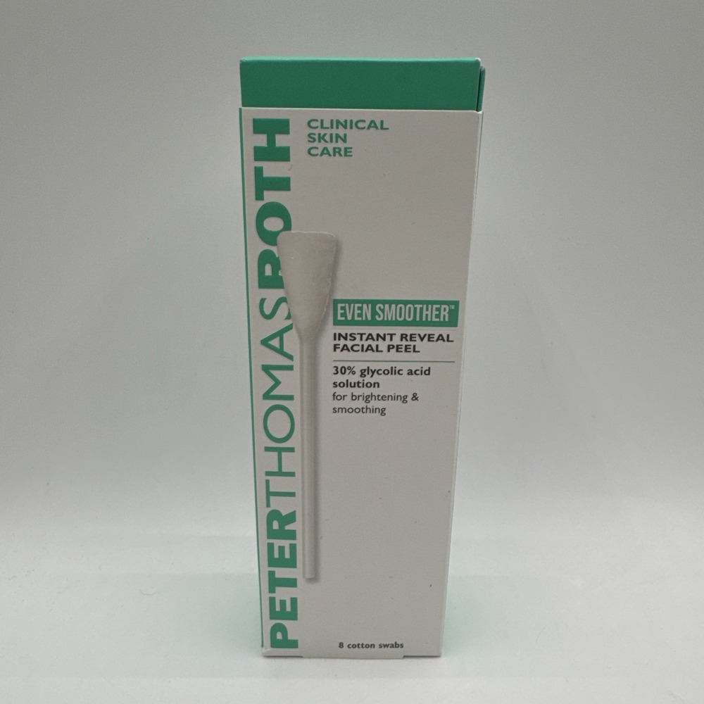 Peter Thomas Roth Even Smoother Instant Reveal Facial Peel Box of 8 Swabs - NIB